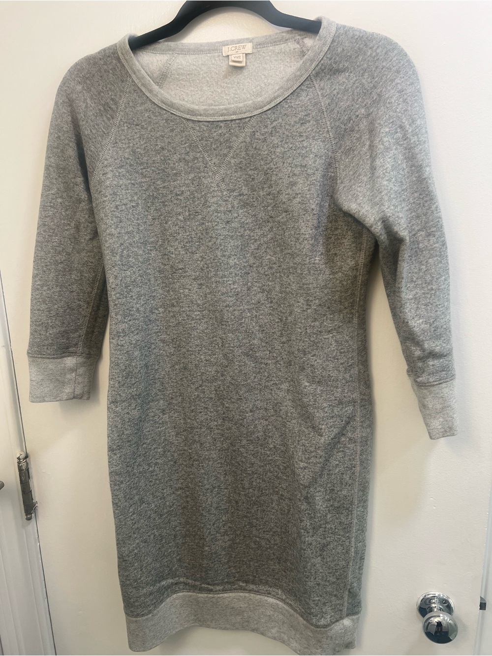 J. Crew Heather Gray Midi Sweatshirt Dress
